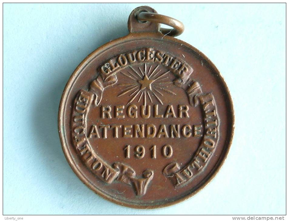 1910 GLOUCESTER EDUCATION AUTHORITY ATTENDANCE ( Uncleaned Coin / For Grade, Please See Photo ) !! - Other & Unclassified