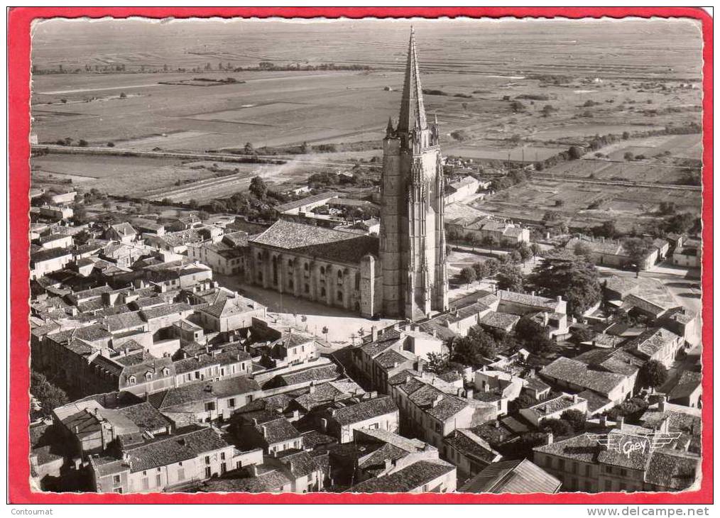 CPSM 17 MARENNES L'église  Vue Aérienne   *  Format CPM - Marennes