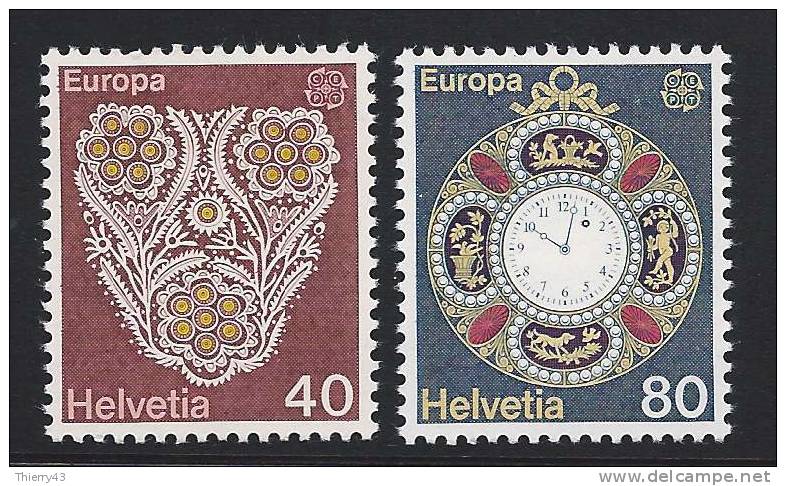 Suisse, Schweiz 1976 - Europa Stamps   Y&amp;T 1003-04  Mi. 1073-74  MH, Avec Charniere, Mit Falz - Neufs