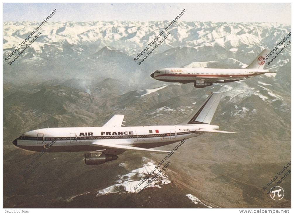 Aviation : Avion Airplane Flugzeug : AIRBUS A 300 B Compagnie AIR FRANCE Airways Bi Réacteur De L'Aérospatiale - 1946-....: Era Moderna