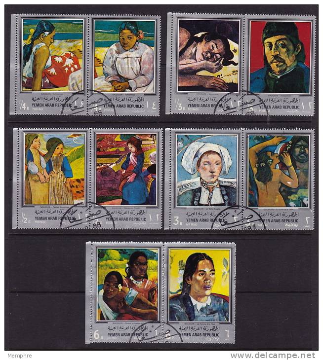 YAR  1968  Tableaux De Gauguin    Michel 630-9   Oblitérés - Yémen