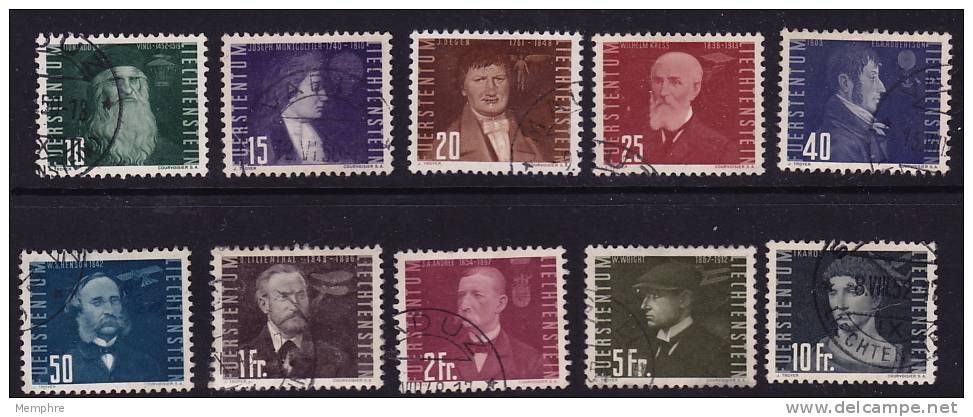 1948  Pionniers De L'air  Série Complète Oblitérée Mi Nr 257-266 - Poste Aérienne