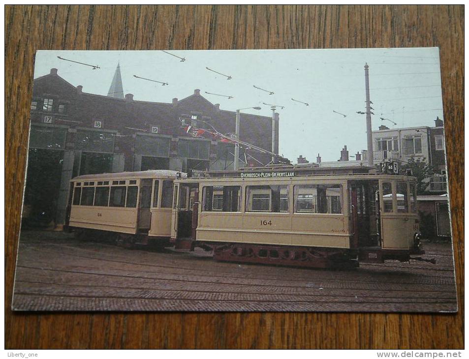 Motorwagen 164 (1908) En Aanhangwagen 614 (1912) Tramstel Van Lijn 3 / Anno 1975 ( Zie Foto Voor Details ) !! - Autres & Non Classés