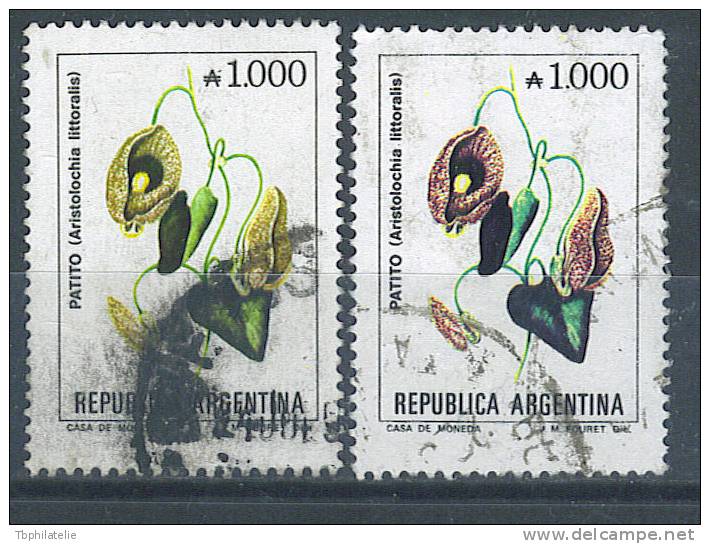 VEND TIMBRES D ´ ARGENTINE N° 1708 X 2 NUANCES DIFFERENTES  !!!! (b) - Usados