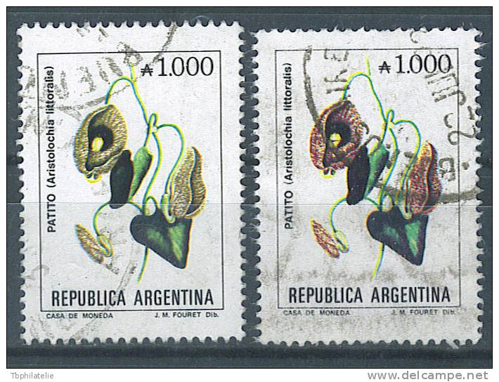 VEND TIMBRES D ´ ARGENTINE N° 1708 X 2 NUANCES DIFFERENTES  !!!! (c) - Used Stamps