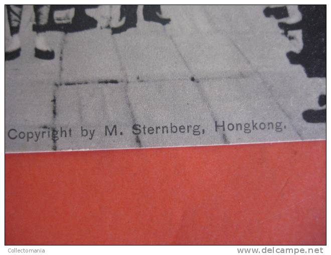 China postcard - removed stamp -street scen Canton - ed. Sternberg hongkong