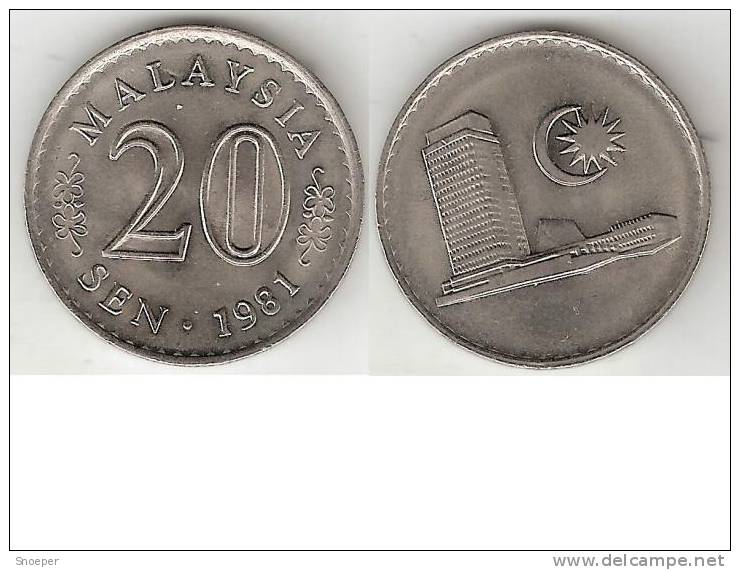 *malaysia 20 Sen 1981 Km 4  Unc !!! - Malaysia