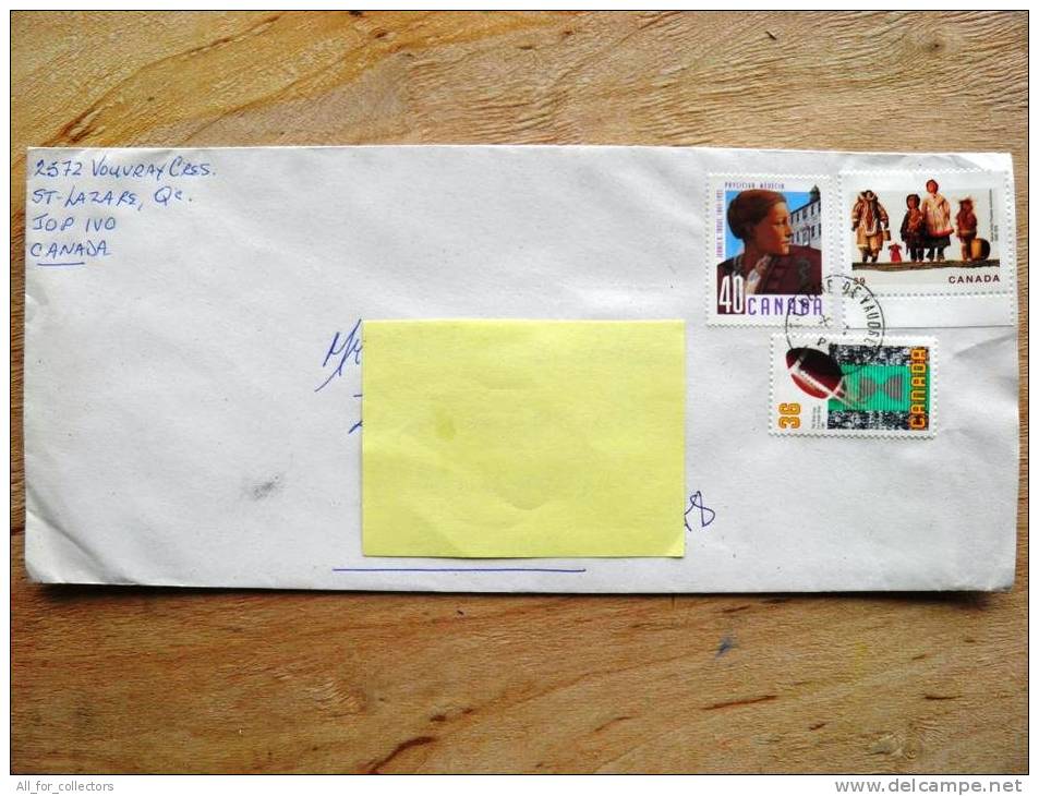 Cover Sent From Canada To Lithuania,  1992, K.trout, Physician Medecin, The Grey Cup Rugby, Native Dolls - Enveloppes Commémoratives
