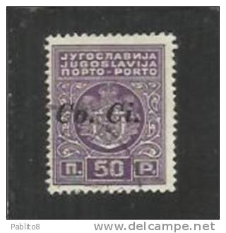 LUBIANA 1941 SEGNATASSE TASSE POSTAGE DUE TAXE Co. Ci. 50 P USATO USED OBLITERE' - Lubiana