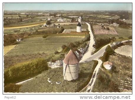 Castelnau De Montratier-en Avion Au Dessus De ...les Moulins-cpsm Sofer - Windmühlen