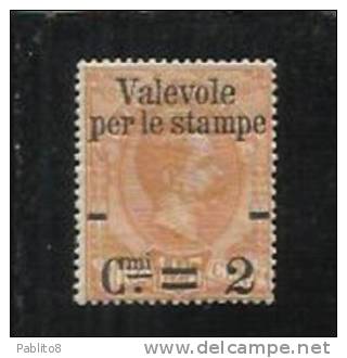 ITALIA REGNO 1890  2 CENT SU 1.25 PACCHI SOPRASTAMPATI DISCRETA CENTRATURA MNH - Neufs