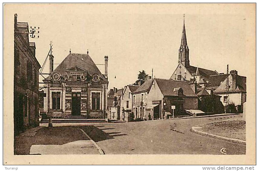 Indre-et-Loire : InLo 48 : Beaumont-la-Ronce  -  Place De La Mairie - Beaumont-la-Ronce