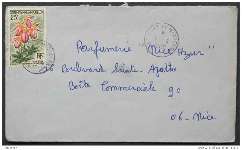 SAINT PIERRE & MIQUELON / 1968 - # 362 SUR LETTRE COMMERCIALE POUR LA FRANCE (ref 2623) - Brieven En Documenten