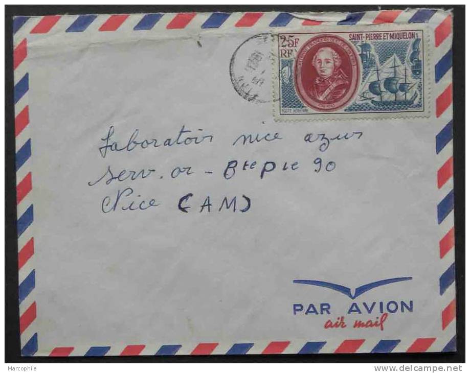 SAINT PIERRE & MIQUELON / 1971 - PA # 50 SUR LETTRE COMMERCIALE POUR LA FRANCE (ref 2615) - Storia Postale