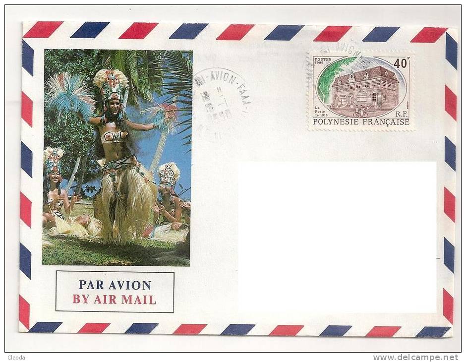 11260 - LETTRE ILLUSTREE  POLYNESIE FRANCAISE - DANSE TAHITIENNE - TP LA POSTE De 1915 - Autres & Non Classés