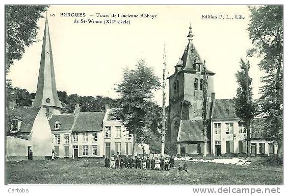 59 BERGUES Tour De L'ancienne Abbaye De St-Winoc (animée) - Bergues