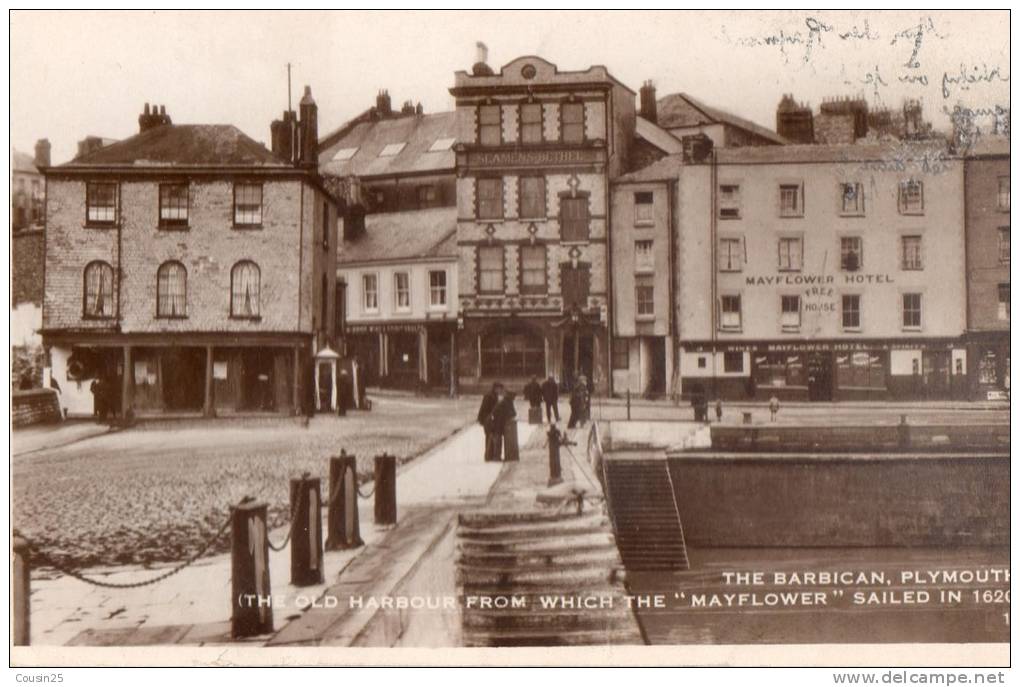 ANGLETERRE - PLYMOUTH - The Old Harbour From Wrich The "Mayflower" - Plymouth