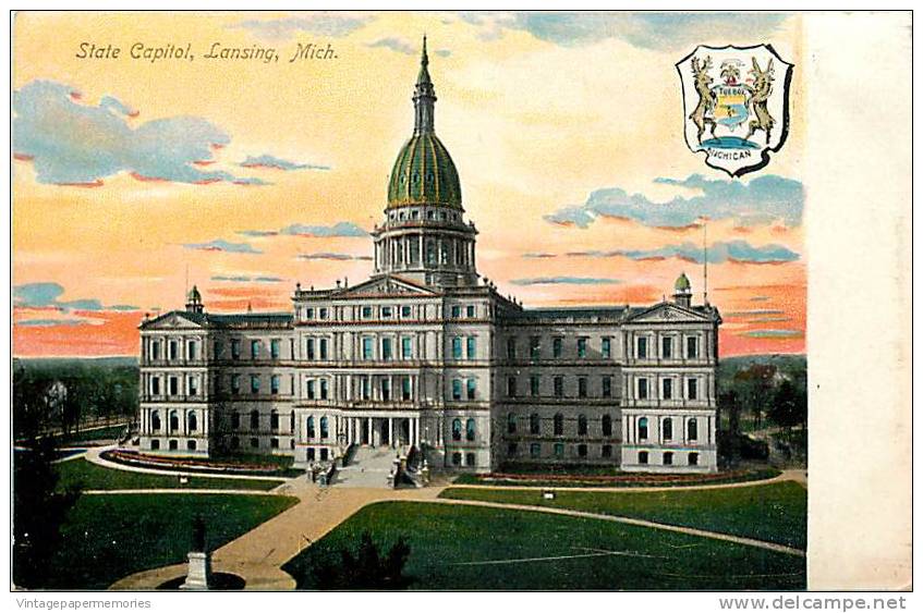 180340-Michigan, Lansing, State Capitol, UDB, Illustrated PC Co No 97-30 - Lansing