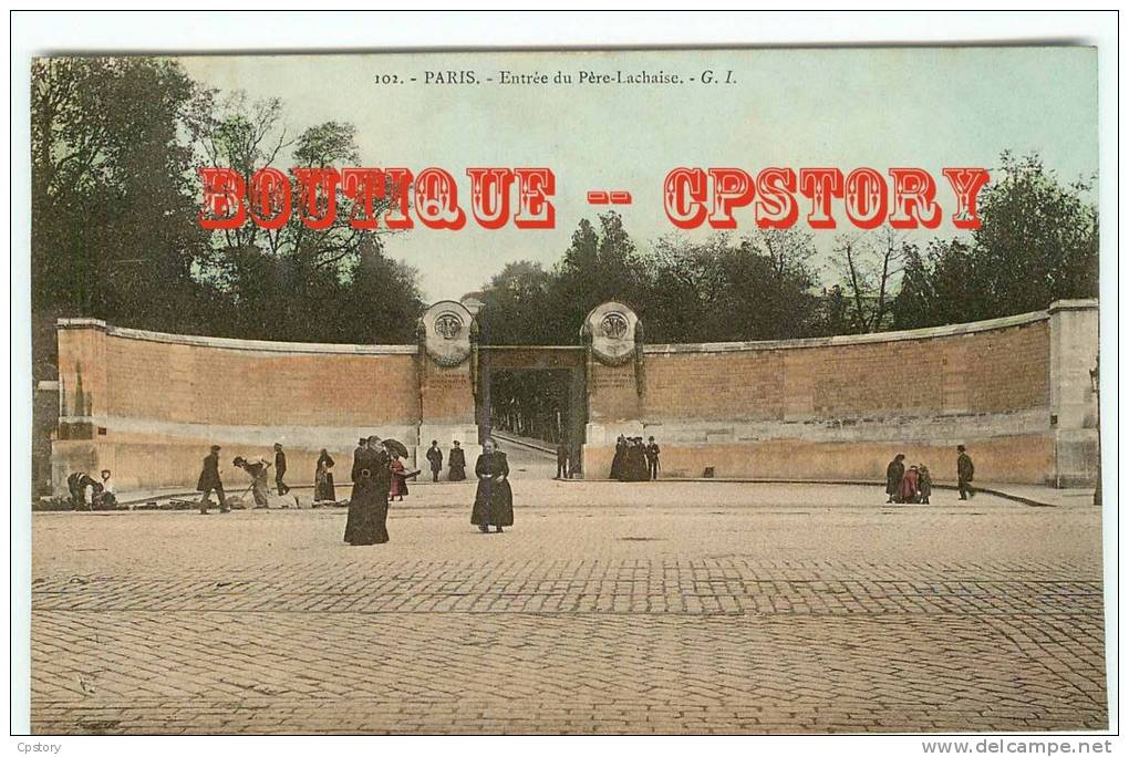 75020 - PARIS - Entrée Du Cimetière Du Père Lachaise - Cimetery - Dos Scané - District 20