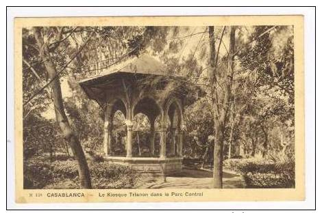 Casablanca, Morocco, 1910-20s  Le Kiosque Trianon Dans Le Parc Central - Casablanca