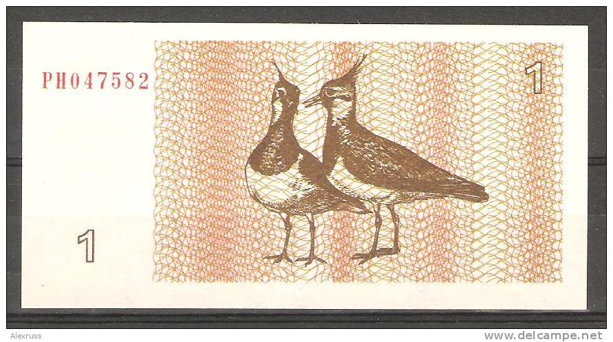 Lithuania 1992,1 Talonas Birds On Money Banknote XF Crisp UNC ,# 39 - Litauen