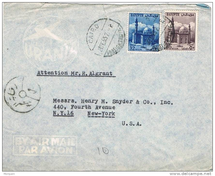 Carta Aerea EL CAIRO (Egipto) 1955. Egypt ZENSUR. Censura - Storia Postale