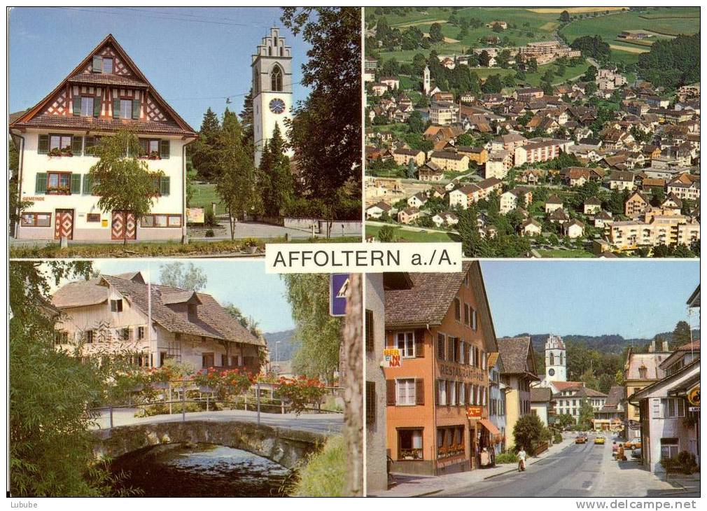 Affoltern Am Albis - Multivue (4 Bilder)             Ca. 1970   Feldpost - Affoltern