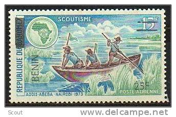 BENIN SCOUT SOVRASTAMPATO 25 F SU DAHOMEY RARO!!!!! - Neufs