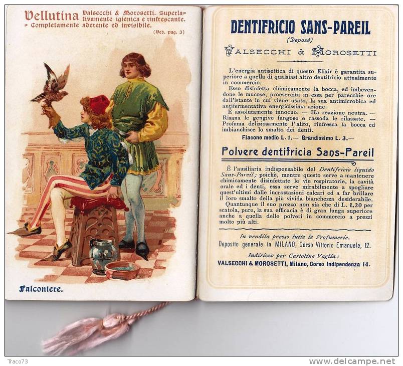 MILANO 1905 - Valsecchi e Morosetti -  VITA MEDIOEVALE /  Almanacco Profumato