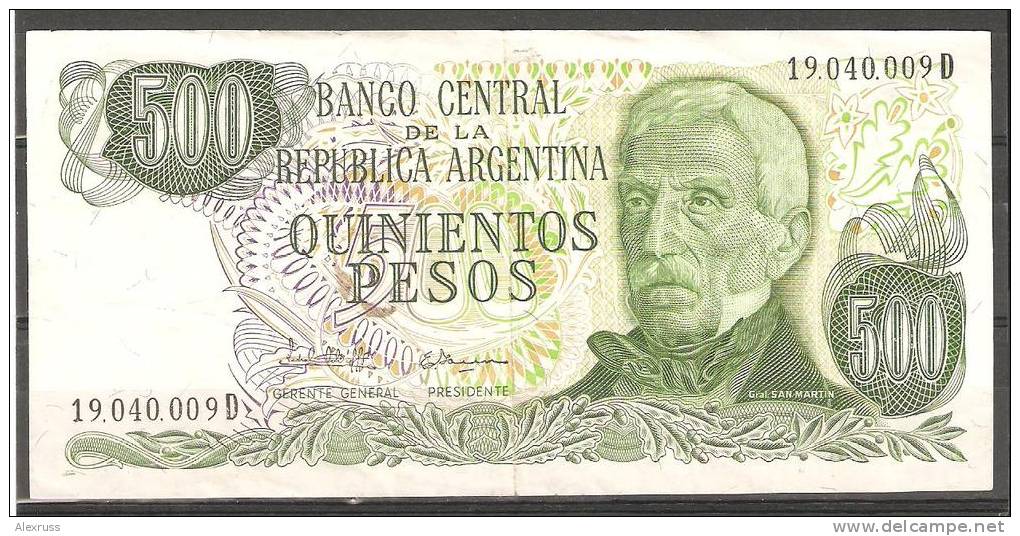 Argentina 1977-82, 500 Pesos Banknote, Army Movement VF - Argentina