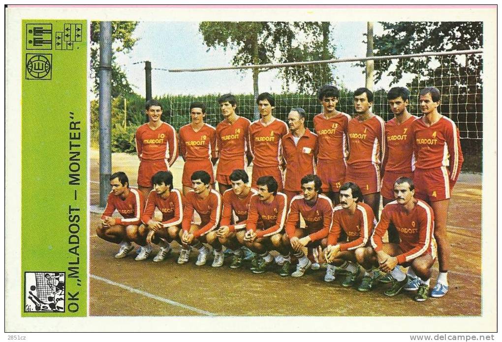 SPORT CARD - VOLLEYBALL CLUB 'MLADOST-MONTER', Yugoslavia, 1981., 10 X 15 Cm - Handbal