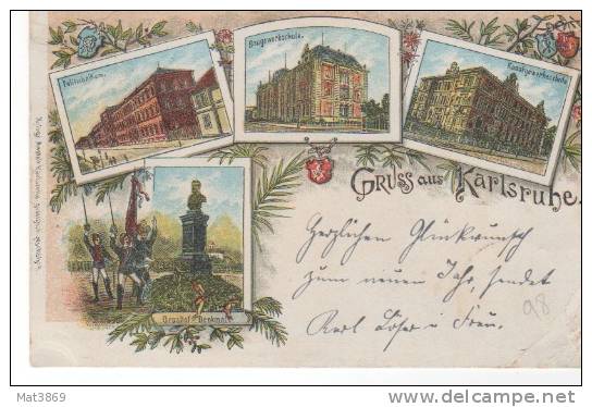 GRUSS AUS KARLSRUHE  1898 - Karlsruhe