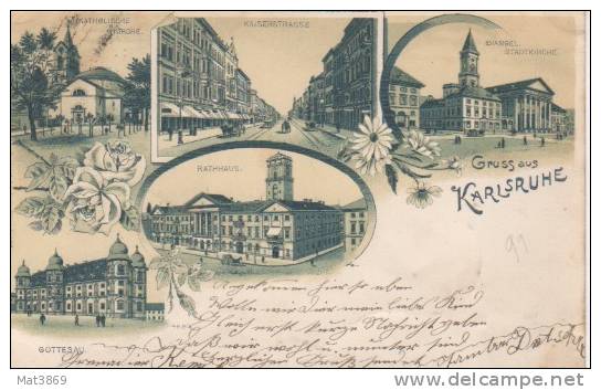 GRUSS AUS KARLSRUHE  1899 - Karlsruhe