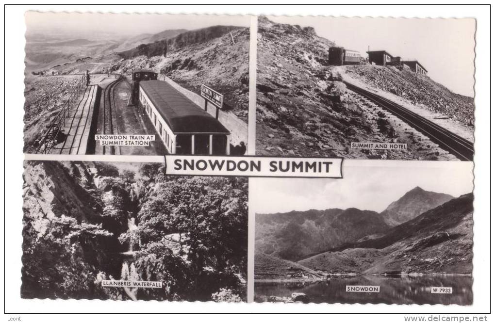 Wales - Snowdon Summit - 4 Views - Mosaic Postcard -not Used - Contea Sconosciuta