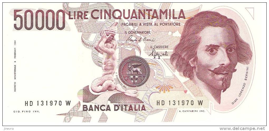 ITALY 50.000 LIRE 1990 PICK 113b UNC - 50000 Lire