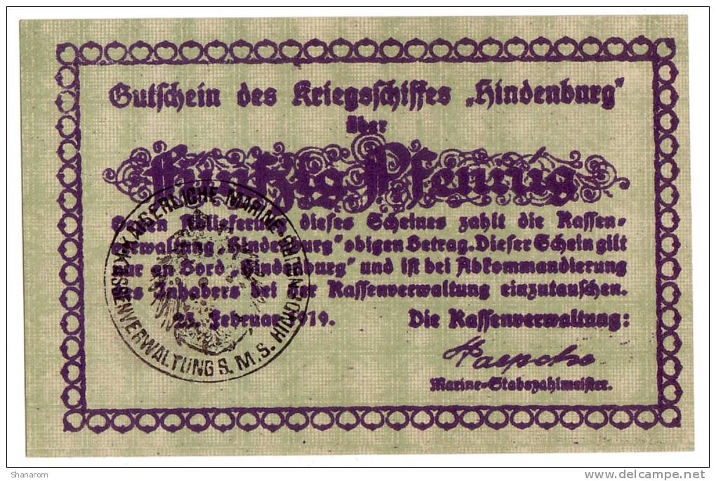 1919 // Hindenburg // FUNFZIG PFENNIG - A Identificar