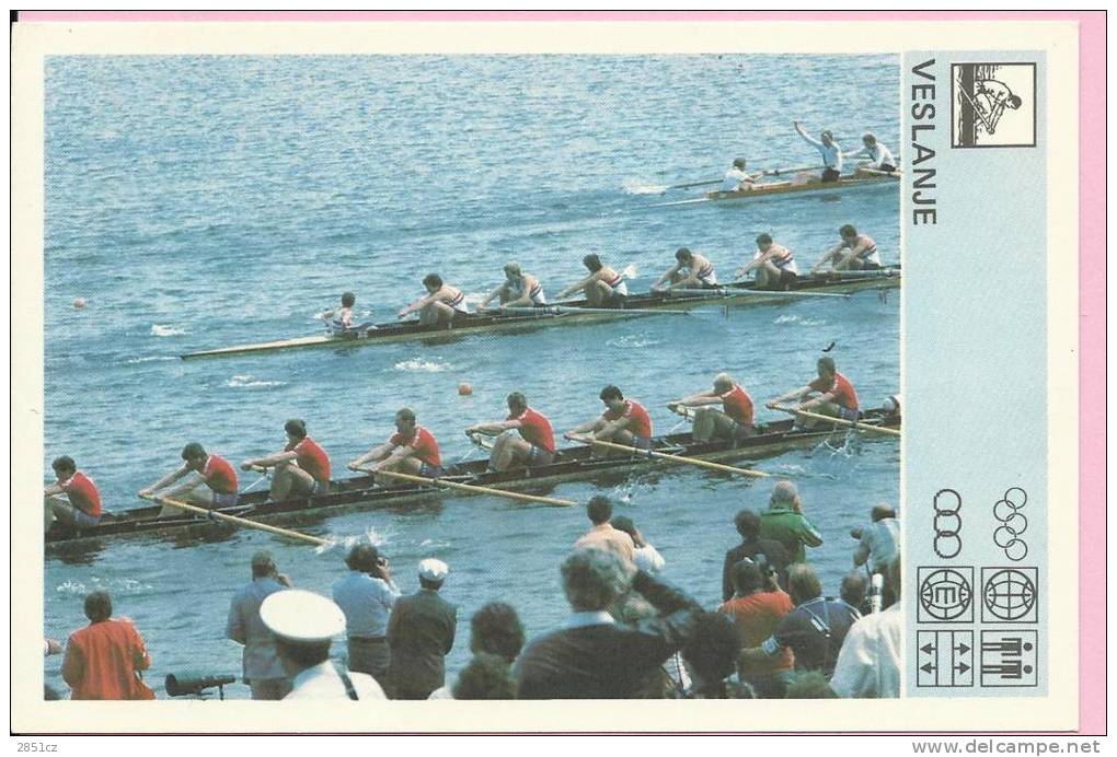 SPORT CARD No 207 - ROWING, Yugoslavia, 1981., 10 X 15 Cm - Rowing