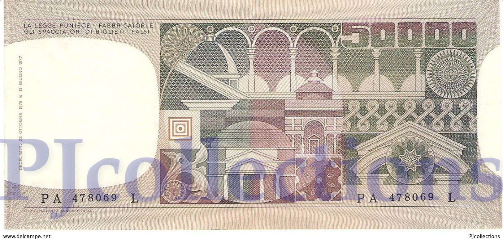 ITALY 50.000 LIRE 1977 PICK 107a AU - 50.000 Lire