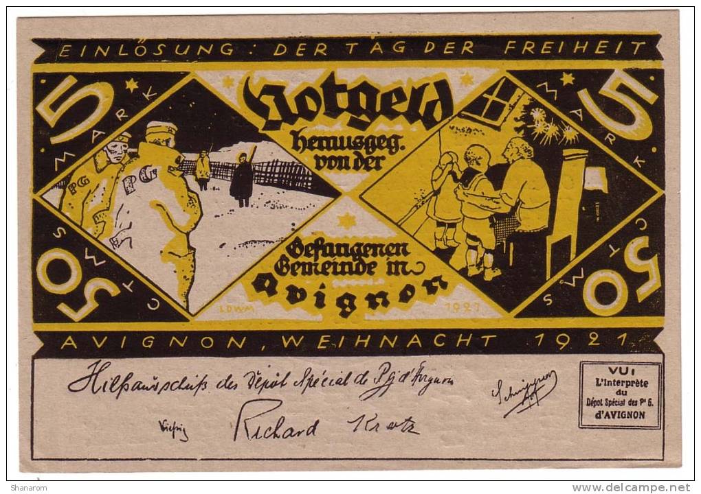 AVIGNON WEIHNACHT // 1921 - Autres & Non Classés
