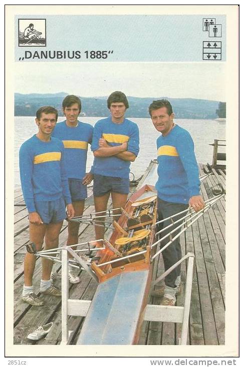 SPORT CARD No 228 - ROWING CLUB 'DANUBIS 1885' (Novi Sad), Yugoslavia, 1981., 10 X 15 Cm - Aviron