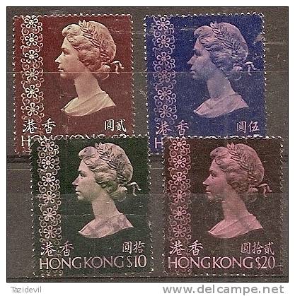 HONG KONG - 1973 QE II High Values. Watermark 314. Scott 285-88. Used - Usados