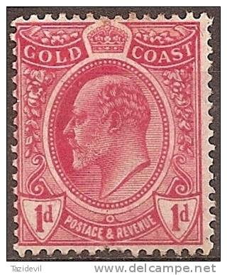 GOLD COAST - 1908 1d King Edward VII. Scott 66. Mint Hinged. Nipped Perfs At Base - Goudkust (...-1957)