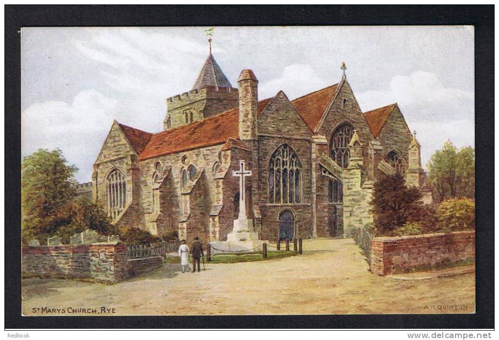 RB 858 - Early J. Salmon ARQ  A.R. Quinton Postcard St Mary's Church Rye Sussex - Rye