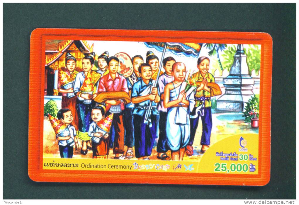 LAOS  -  Remote Phonecard As Scan - Laos