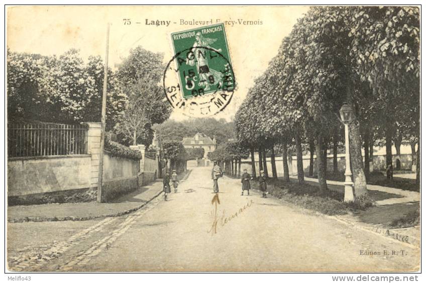 77/CPA A- Lagny - Boulevard F - Vernois - Lagny Sur Marne