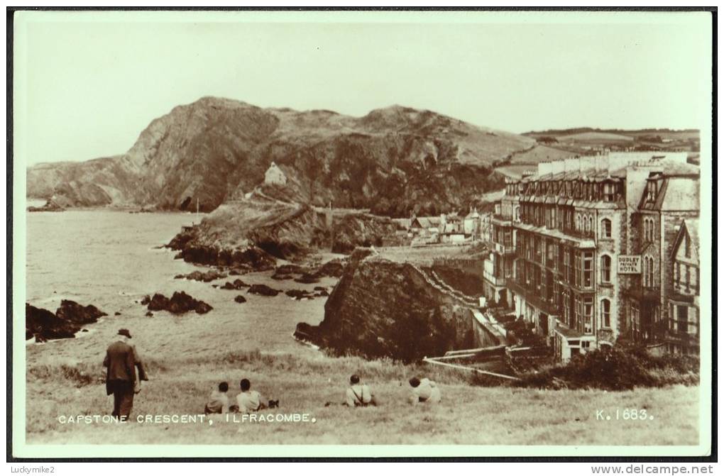 "Capstone Crescent",  A  C1945 Valentine's  Photo-postcard. - Ilfracombe