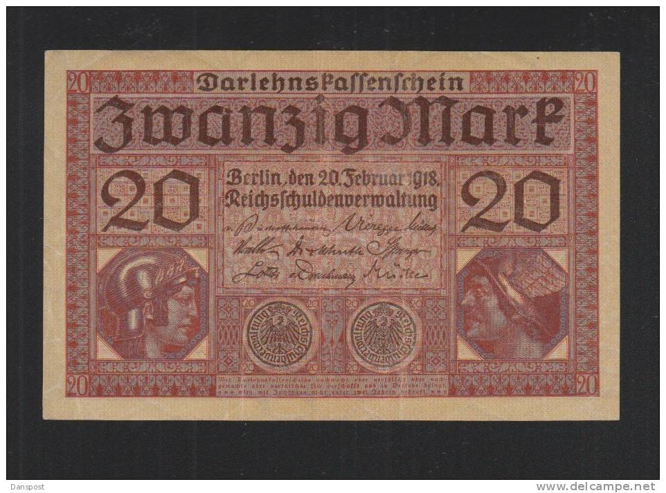 Dt. Reich 20 Mark 1918 - 20 Mark