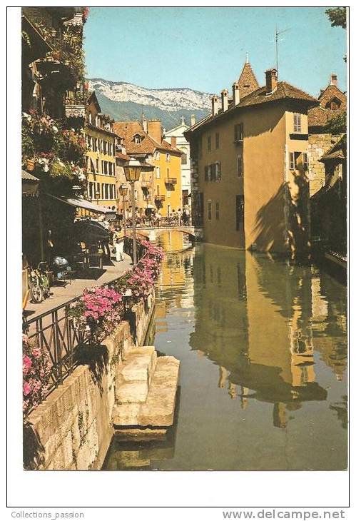 CP, 74, Annecy, Vieilles Maisons Sur Le Canal Du Thiou, Texte Au Verso, écrite - Annecy-le-Vieux