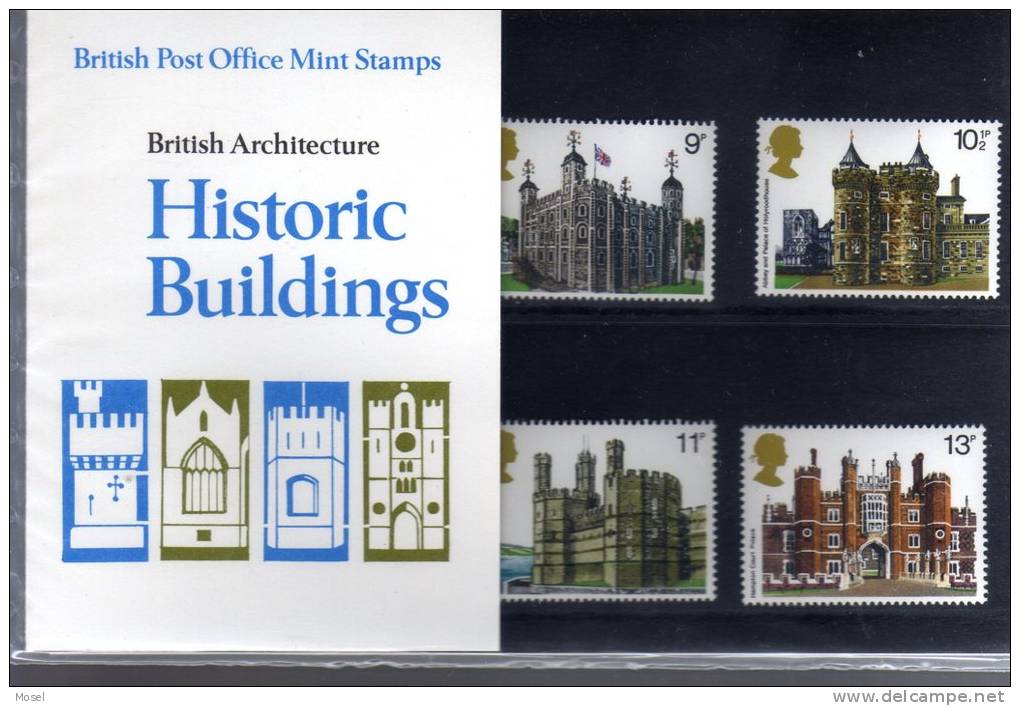 1978 Historic Buildings Presentation Pack PO Condition - Presentation Packs