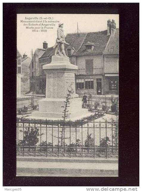 Angerville Monument élevé à La Mémoire Des Enfants D'angerville Morts... édit.lenormand Boulangerie Louireux - Angerville
